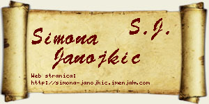 Simona Janojkić vizit kartica
